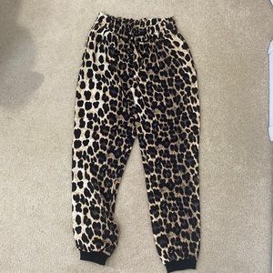 Lightly worn cheetah silk pants